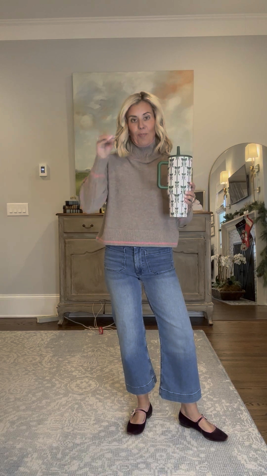 The perfect cozy OOTD! You’re gonna want this for after Christmas, trust me. 

Wearing XS sweater, 26P jeans, and 8 shoe 

#anthropartner @anthropologie 

#LTKOver40 #LTKootd #LTKdayinmylife