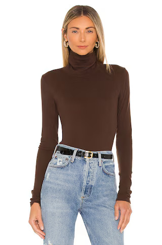 LA Made Roosevelt Turtleneck in Mahogany from Revolve.com | Revolve Clothing (Global)