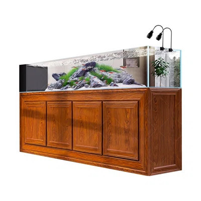 99-118 Gallon Glass+Manufactured Wood Modern Eco Aquarium Tank | Wayfair North America