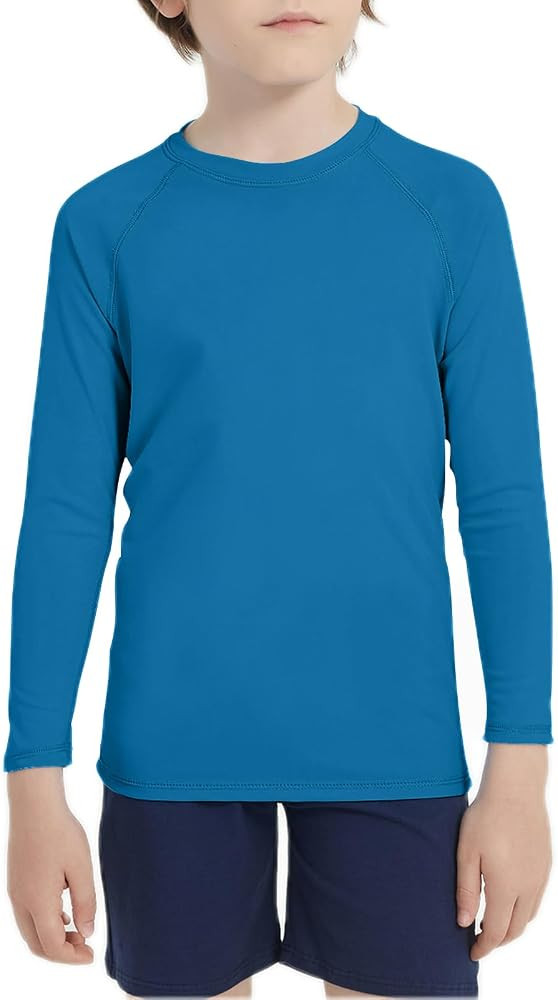 Kids Rash Guard Shirt UPF 50+ Quick Dry Sun Shirts Long Sleeve Athletic Tops for Boys and Girls\u... | Amazon (US)