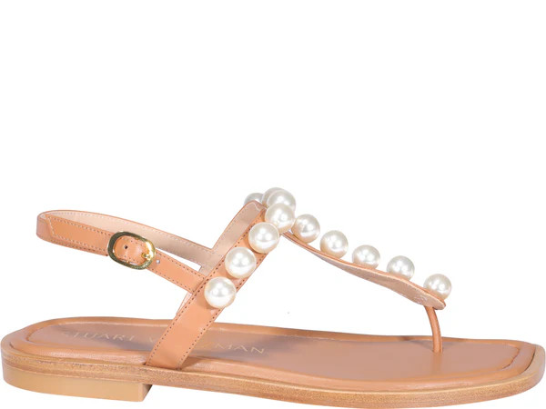 Stuart Weitzman Goldie T-Strap Sandals | Cettire Global