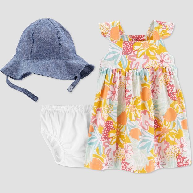 Baby Girls' Tropical Floral Top & Bottom Set with Hat - Just One You® made by carter's | Target