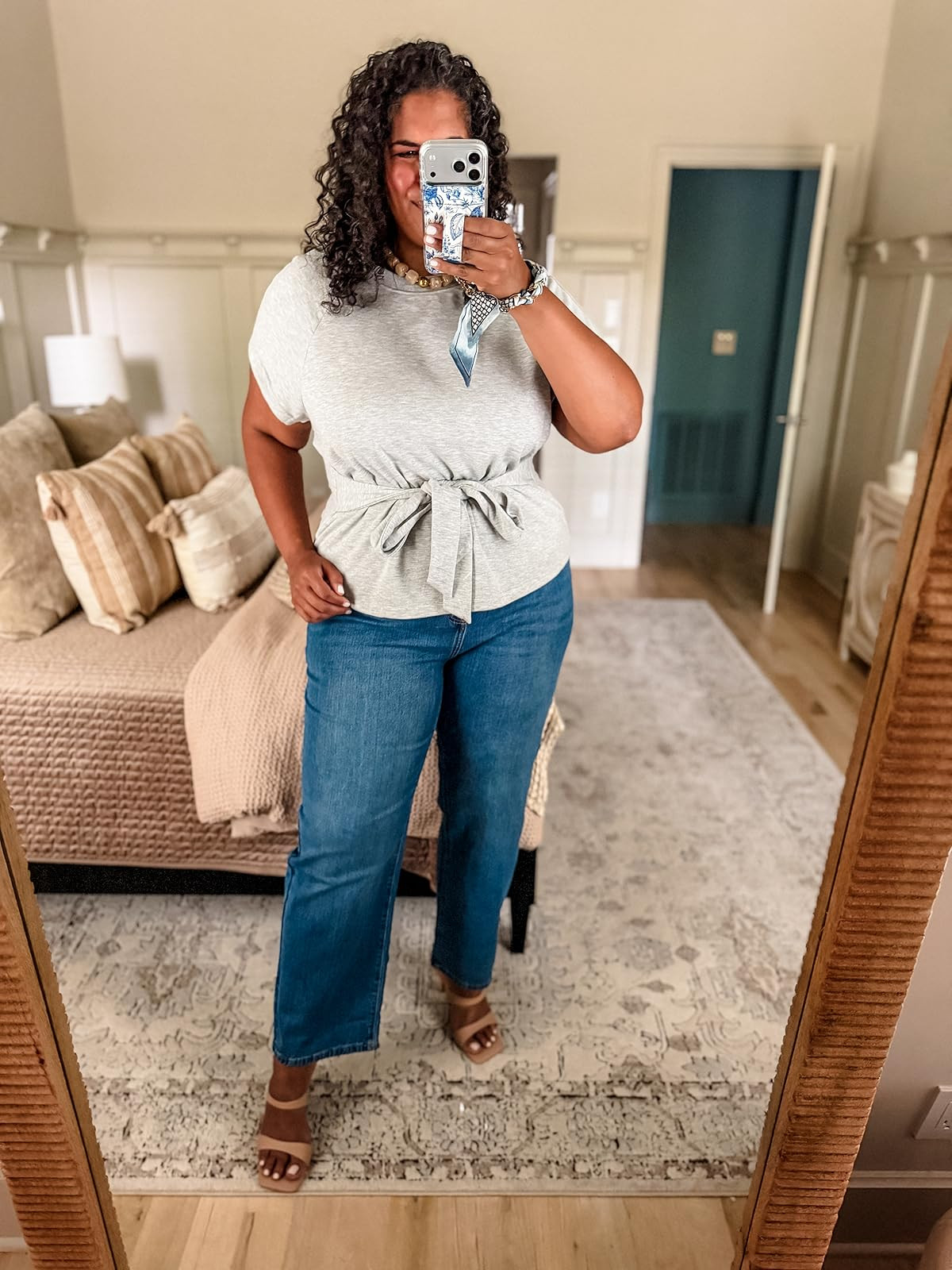 Wearing size xxl in top and size 20 in jeans. #summerstyle #amazonfashion 

 #LTKootd #LTKOver40 #LTKPlusSize