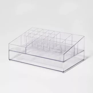 Extra Large Bathroom Plastic Tiered Cosmetic Organizer Clear - Brightroom™ | Target