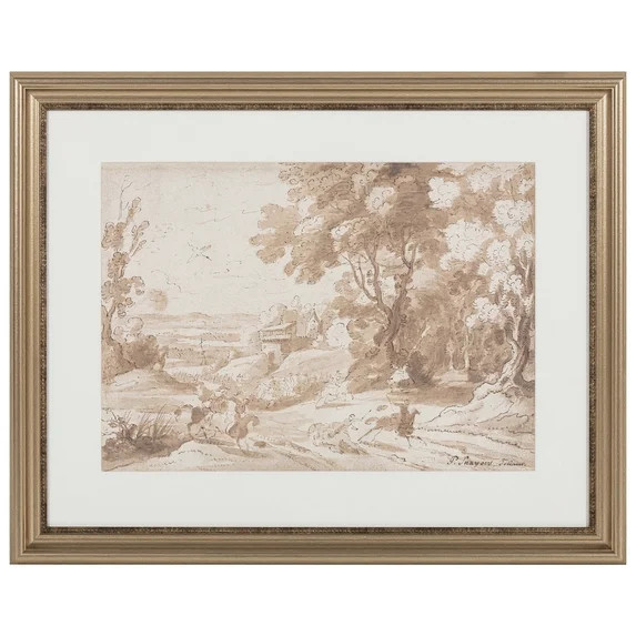 My Texas House Lndscp with Horsemen Framed Art 20x16 | Walmart (US)