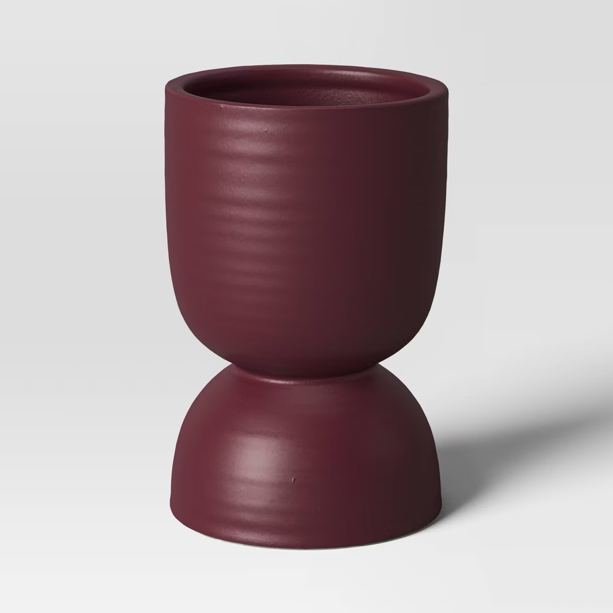 Ceramic Citronella Hourglass Cotton Wick Outdoor Candle Burgundy 10oz - Threshold™ | Target