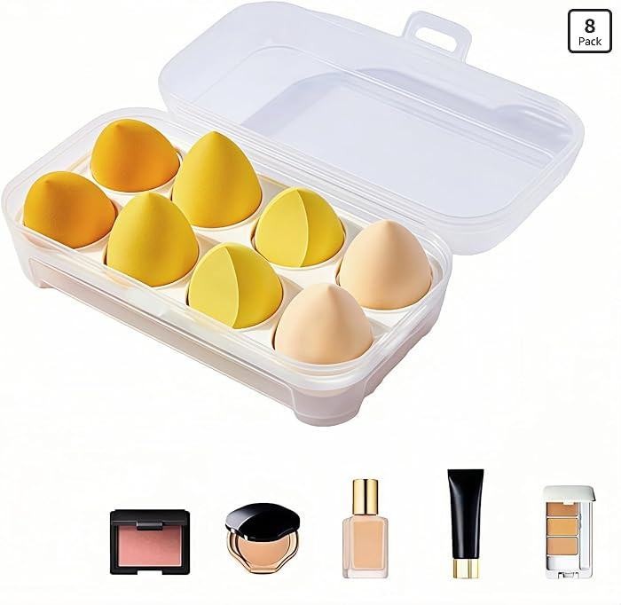8pcs Makeup Sponges Set - Latex-Free, Blending Beauty Sponge for Liquid, Cream & Powder, Soft Non... | Amazon (US)