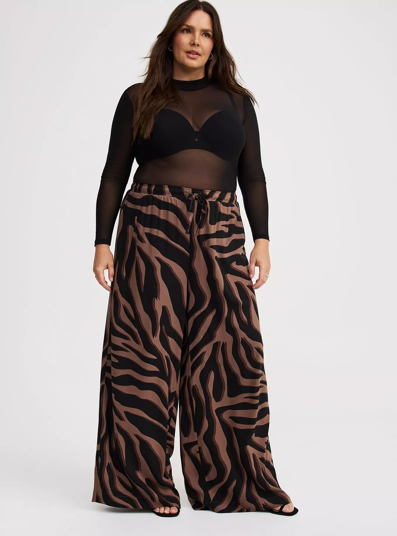 Wide Leg High-Rise Challis Pant | Torrid (US & Canada)