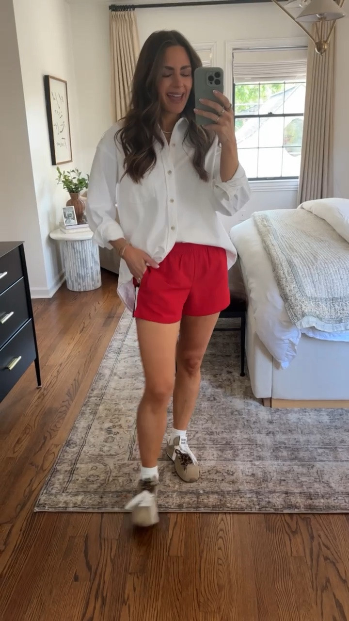 TRY ON HAUL ✨ my latest summer order from @Aritzia   
White Denim Button Down - XS
Red Shorts - S

#LTKootd #LTKgrwm