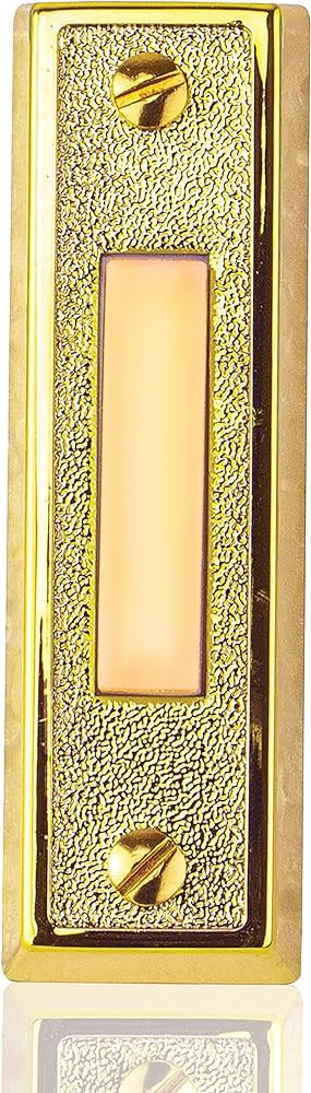 Newhouse Hardware BT2BL Lighted Doorbell Button, 1-Pack, Brass | Amazon (US)