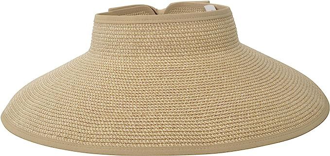 Simplicity Women’s Summer Foldable Straw Sun Visor w/Cute Bowtie | Amazon (US)