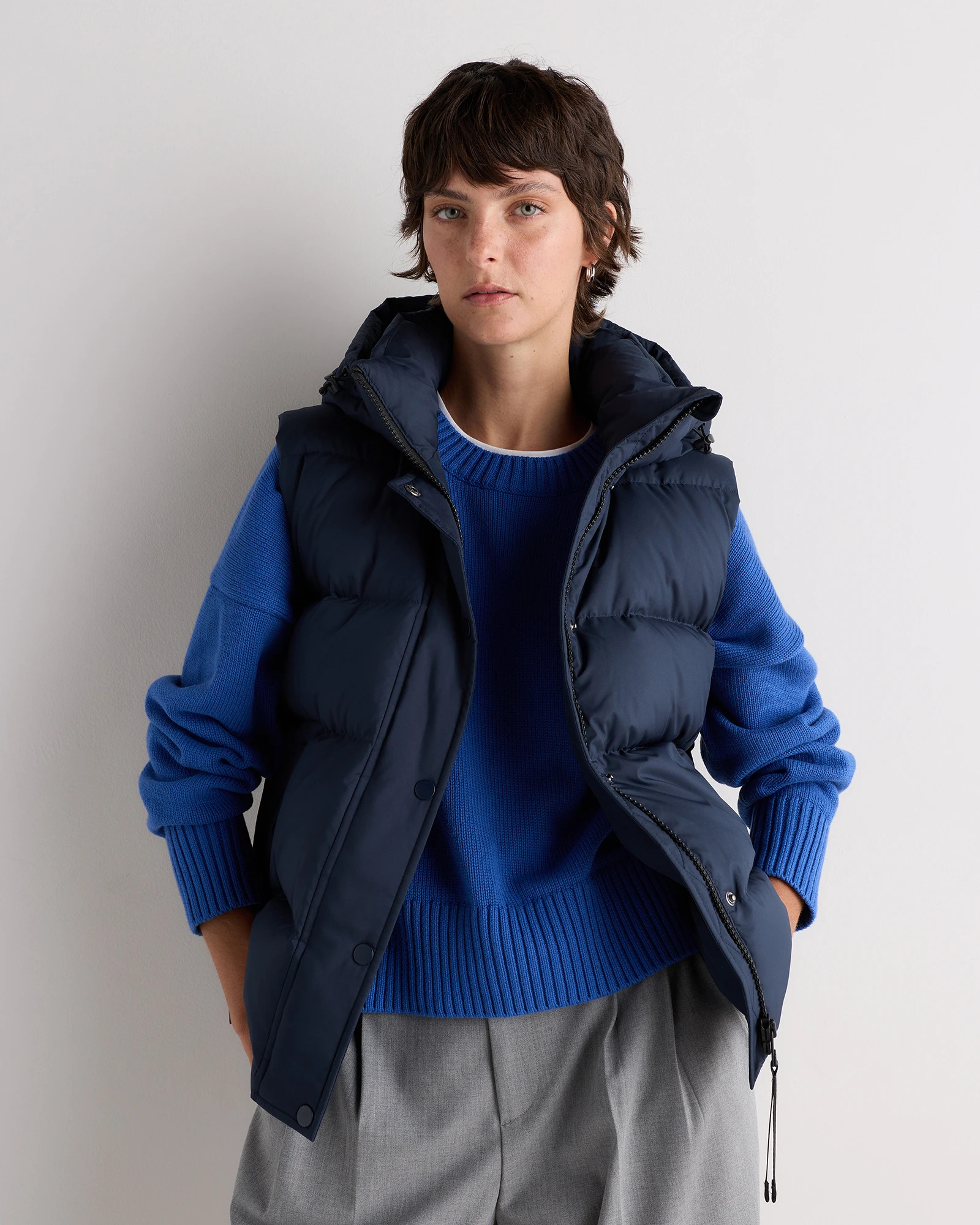 Quince | Women's Responsible Down Puffer Vest in Black, Size XS, Recycled Polyester | Quince