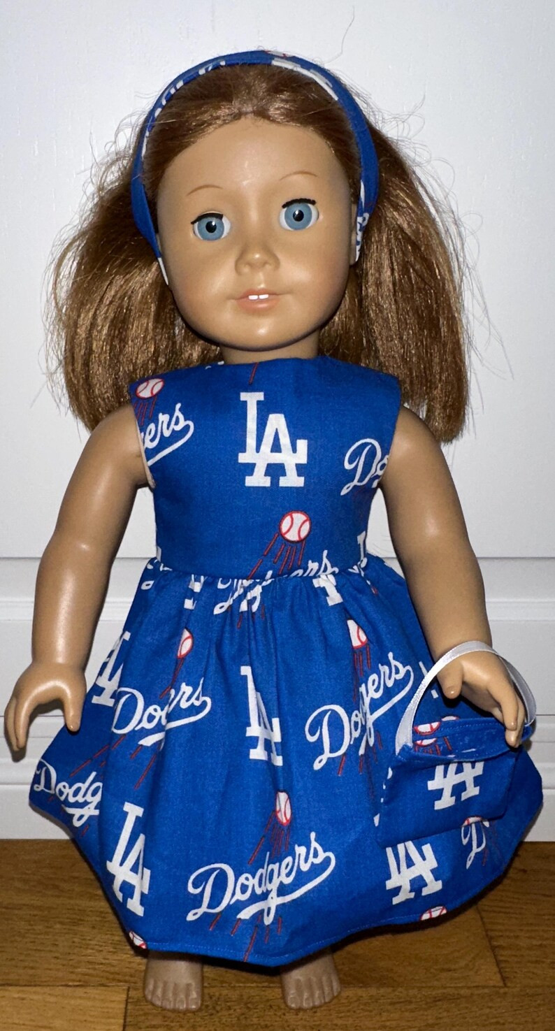 Los Angeles Dodgers 18" Doll Dress MLB With Headband and Purse Fits 18" Dolls Clothes - Etsy | Etsy (US)