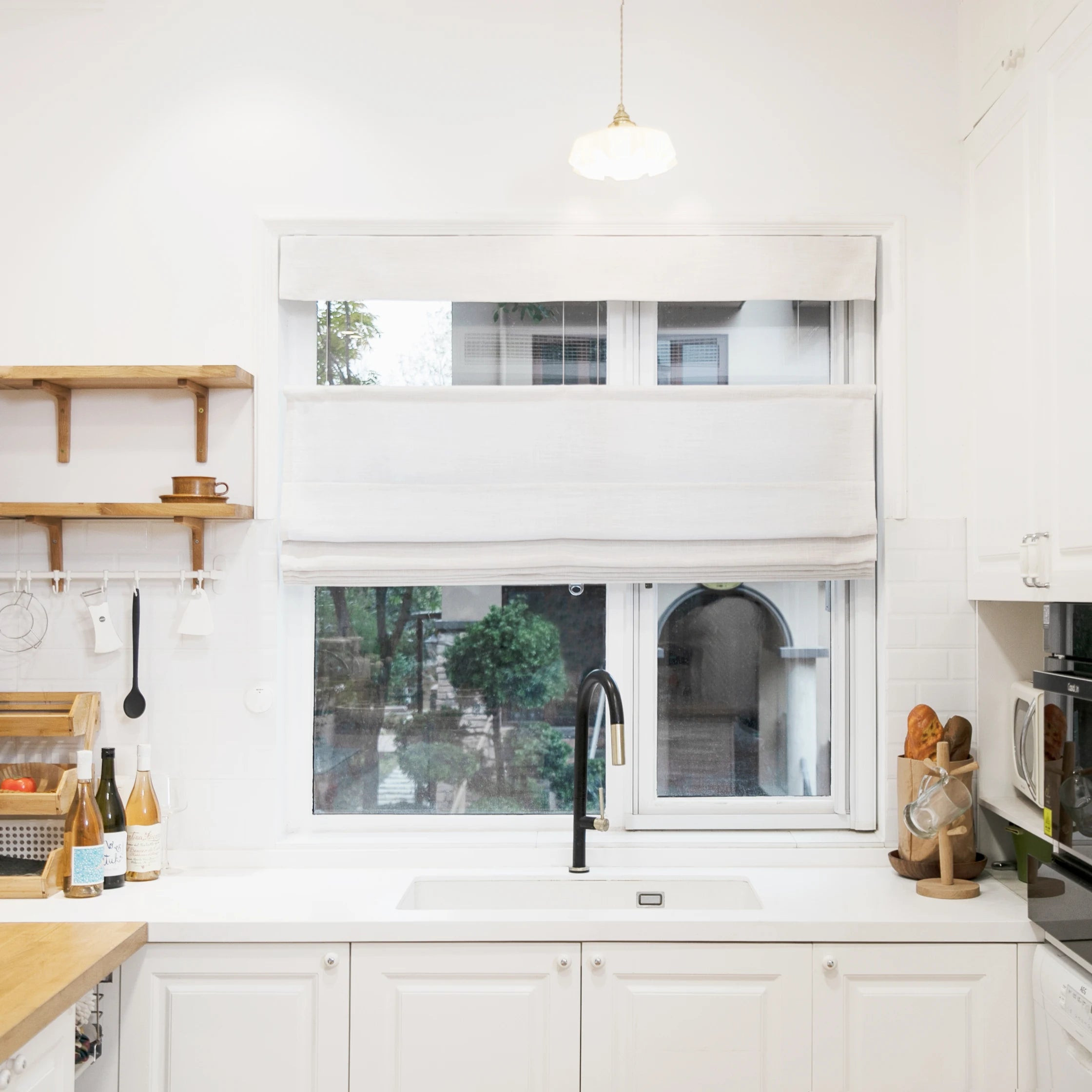 Liz Linen Top Down Bottom Up Roman Shade Cordless | TWOPAGES