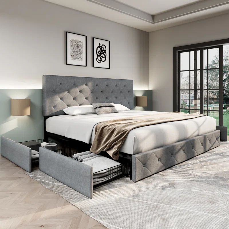 Upholstered Platform Storage Bed | Wayfair North America