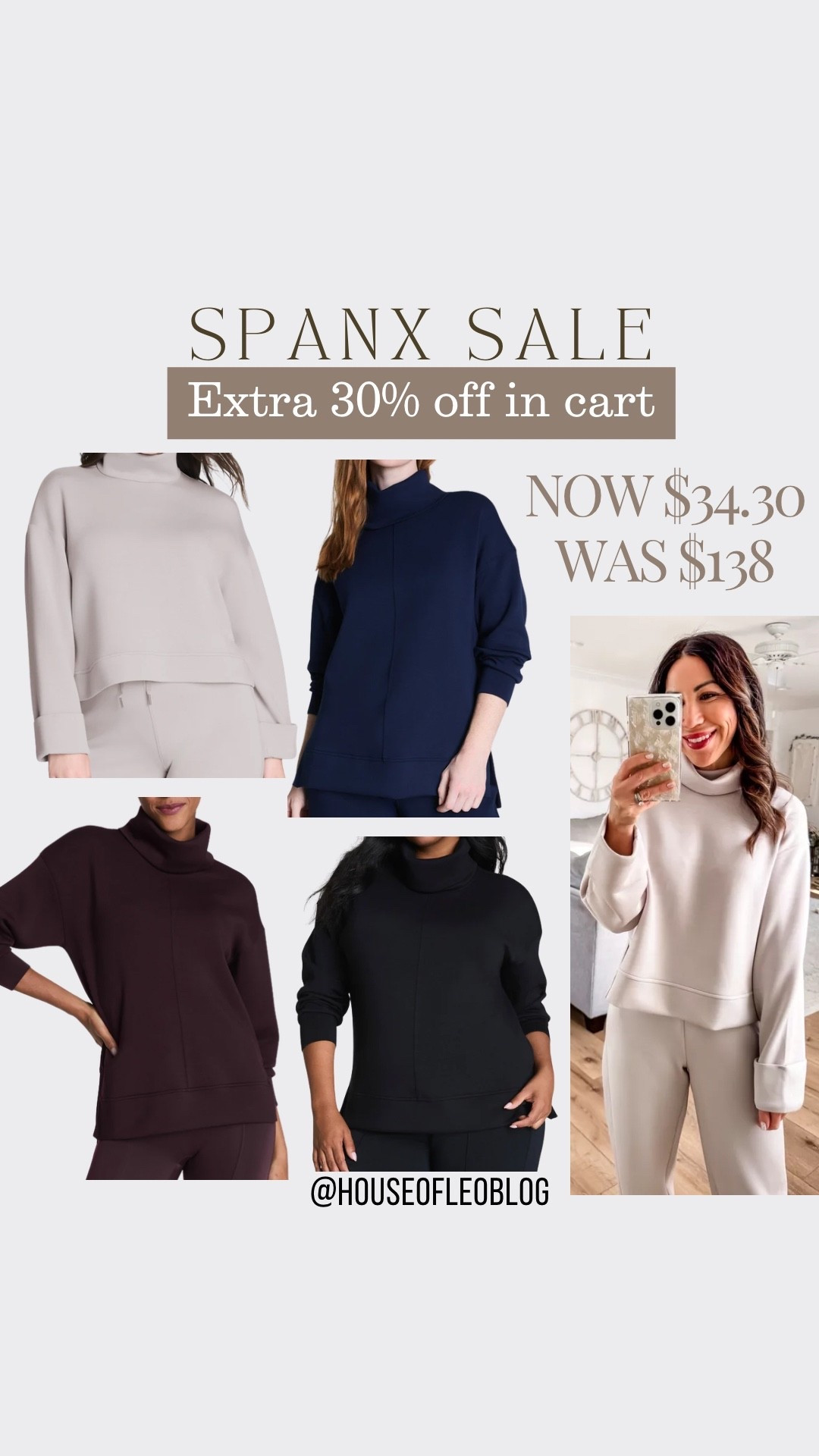 Wearing small turtleneck sweatshirt, Spanx sale

#LTKFindsUnder50 #LTKSaleAlert #LTKFindsUnder100