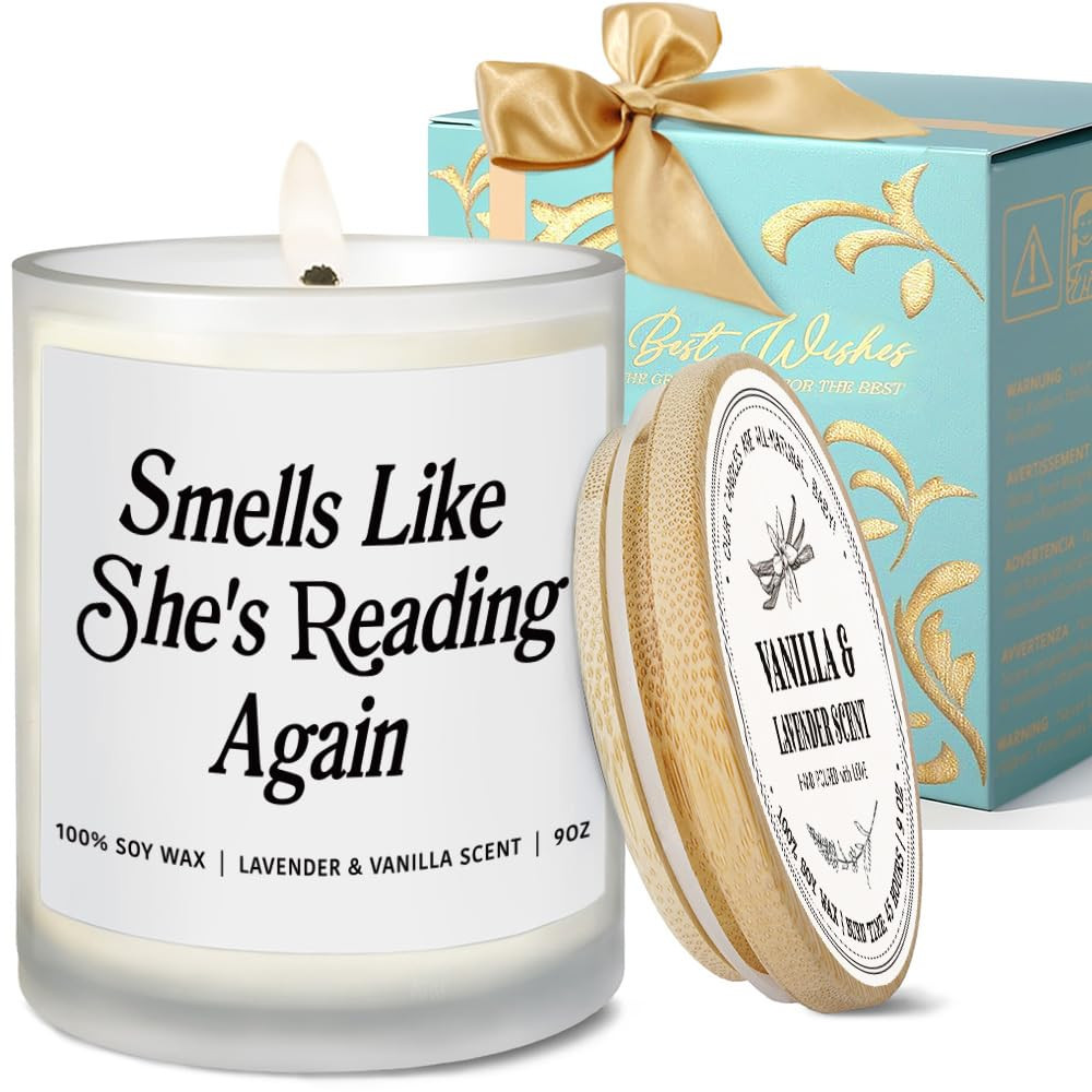 Smells Like She’s Reading Again Candle, Gifts for Book Lovers, Readers, Best Friend Birthday Gi... | Amazon (US)