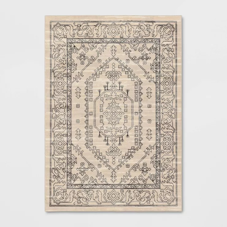 Plush Persian Style Area Rug Cream - Threshold™ | Target