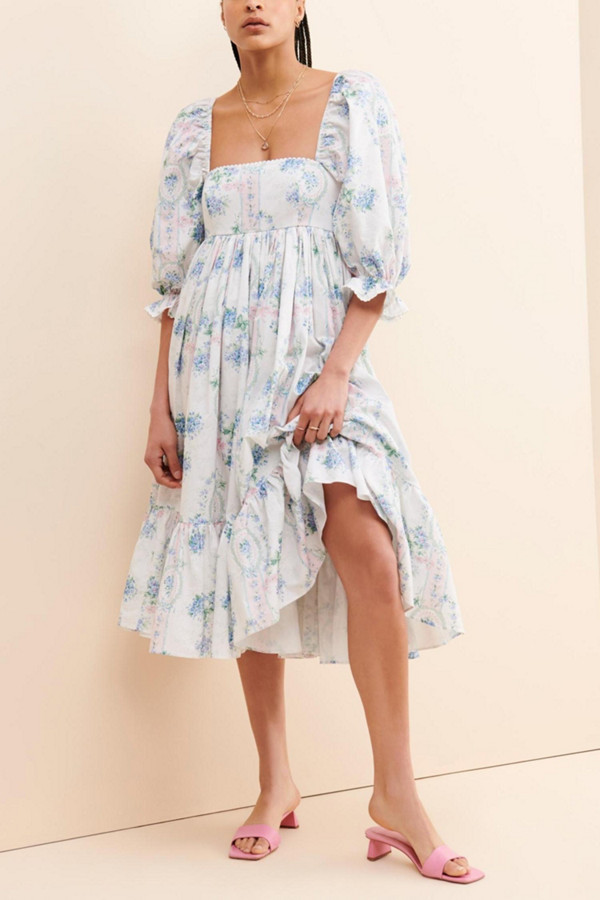 French Puff Midi Dress | Nuuly