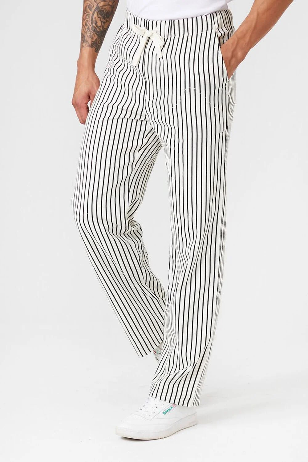 Striped Linen-Blend Pants | Forever 21 (US)