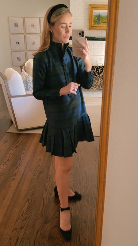 This blackwatch plaid dress is one of my favorites for fall and winter. 

SIZING: I size down one size in Tuckernuck dresses that are not fitted. I’m 5’2, am typically an XS, and am wearing an XXS here. 

#LTKparties #LTKHoliday