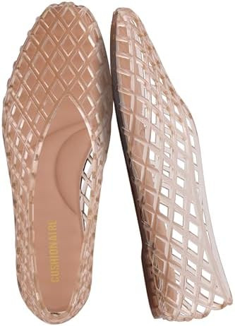 CUSHIONAIRE Siesta Modern Lattice Ballet Flats for Women, Comfortable Slip On Pointed Toe Womens ... | Amazon (US)