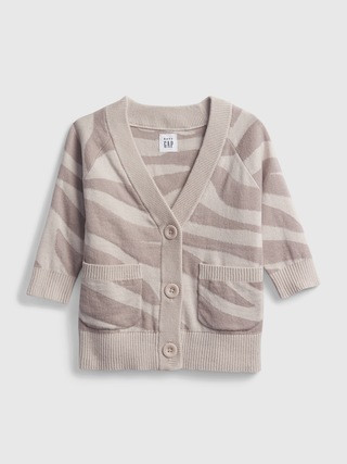 Baby Zebra Print Cardigan | Gap (US)