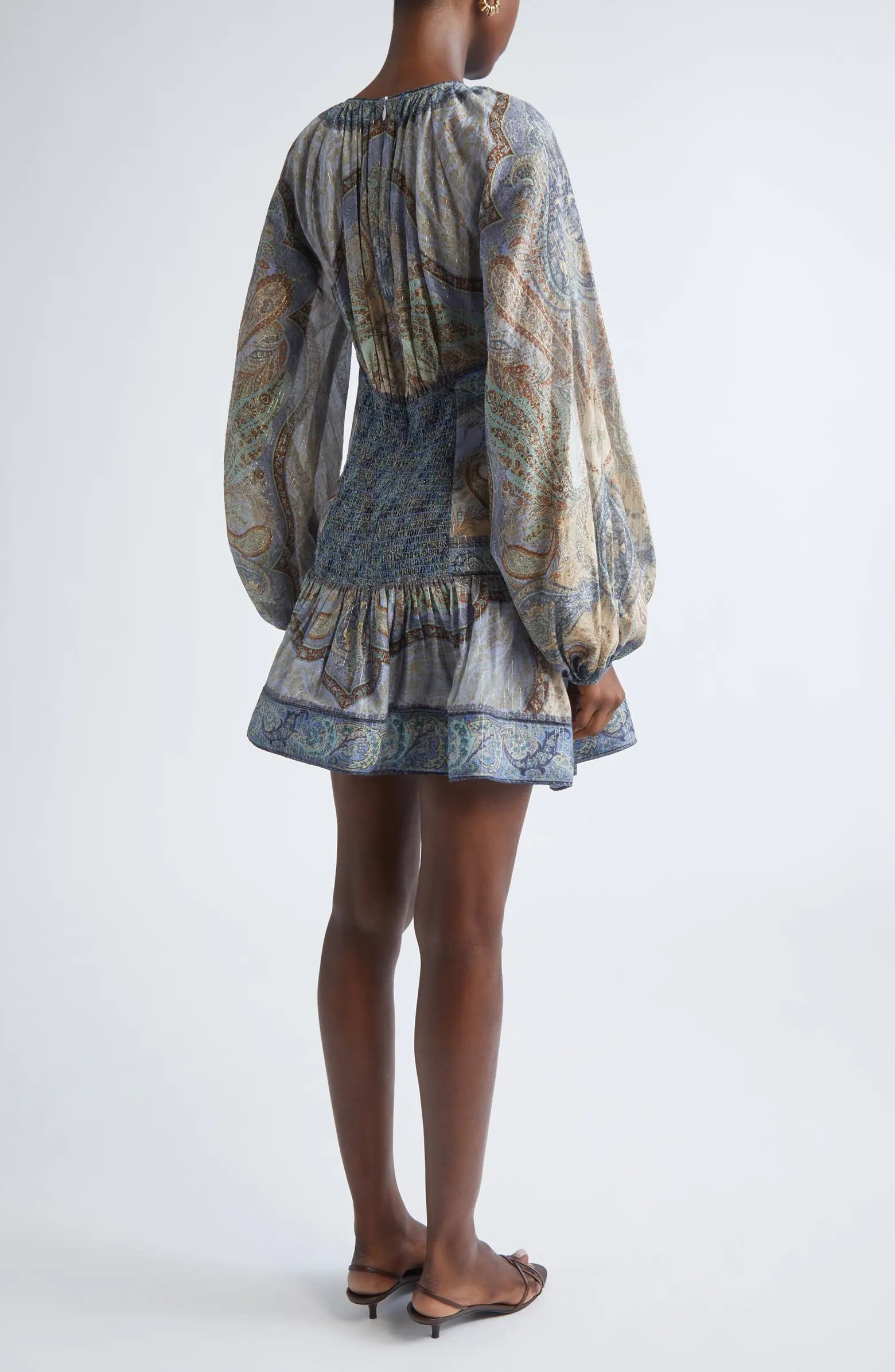 Wanderlust Long Sleeve Fit & Flare Minidress | Nordstrom