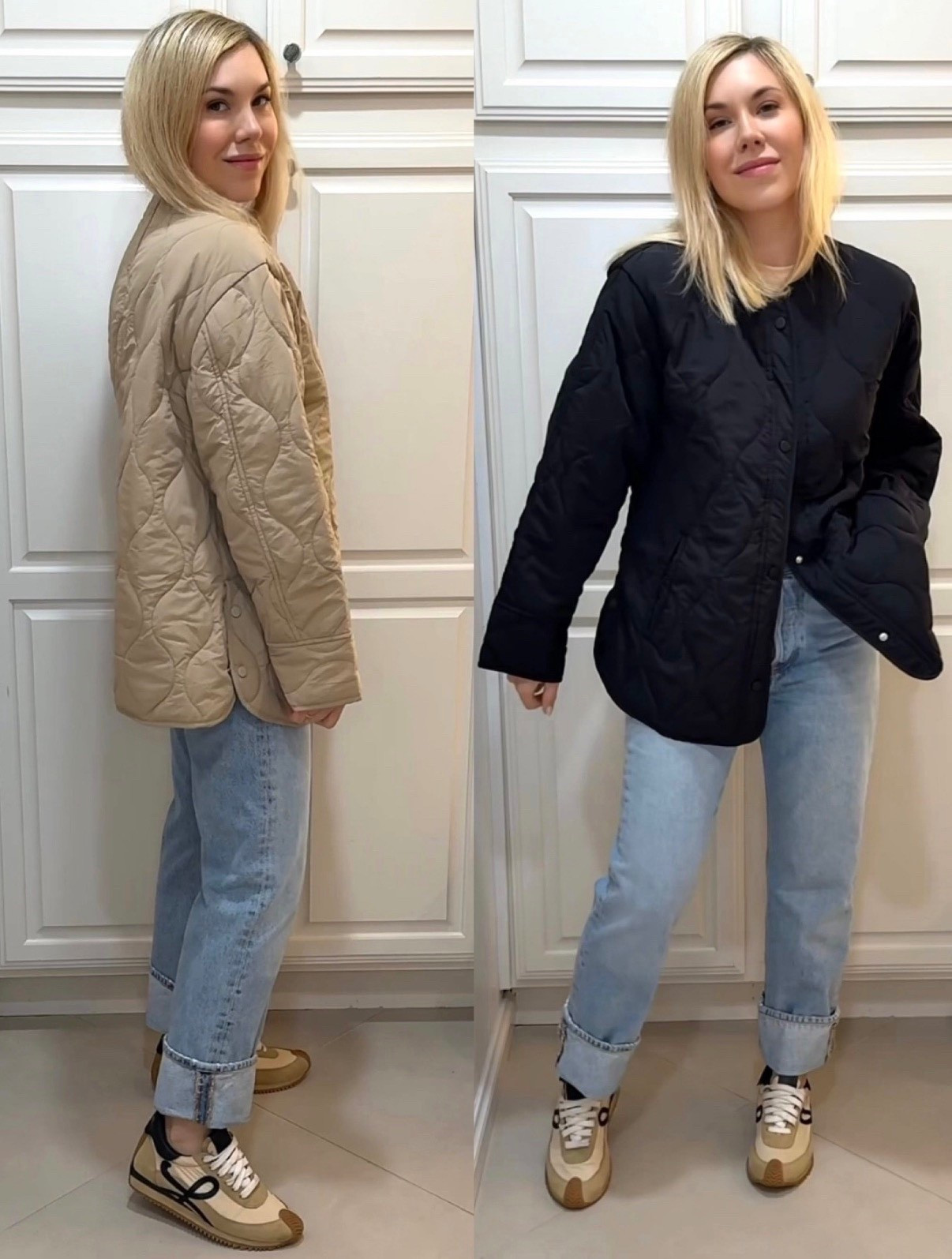 Animal print top
Jeans
Jacket
Winter Outfit 

#LTKFindsUnder100