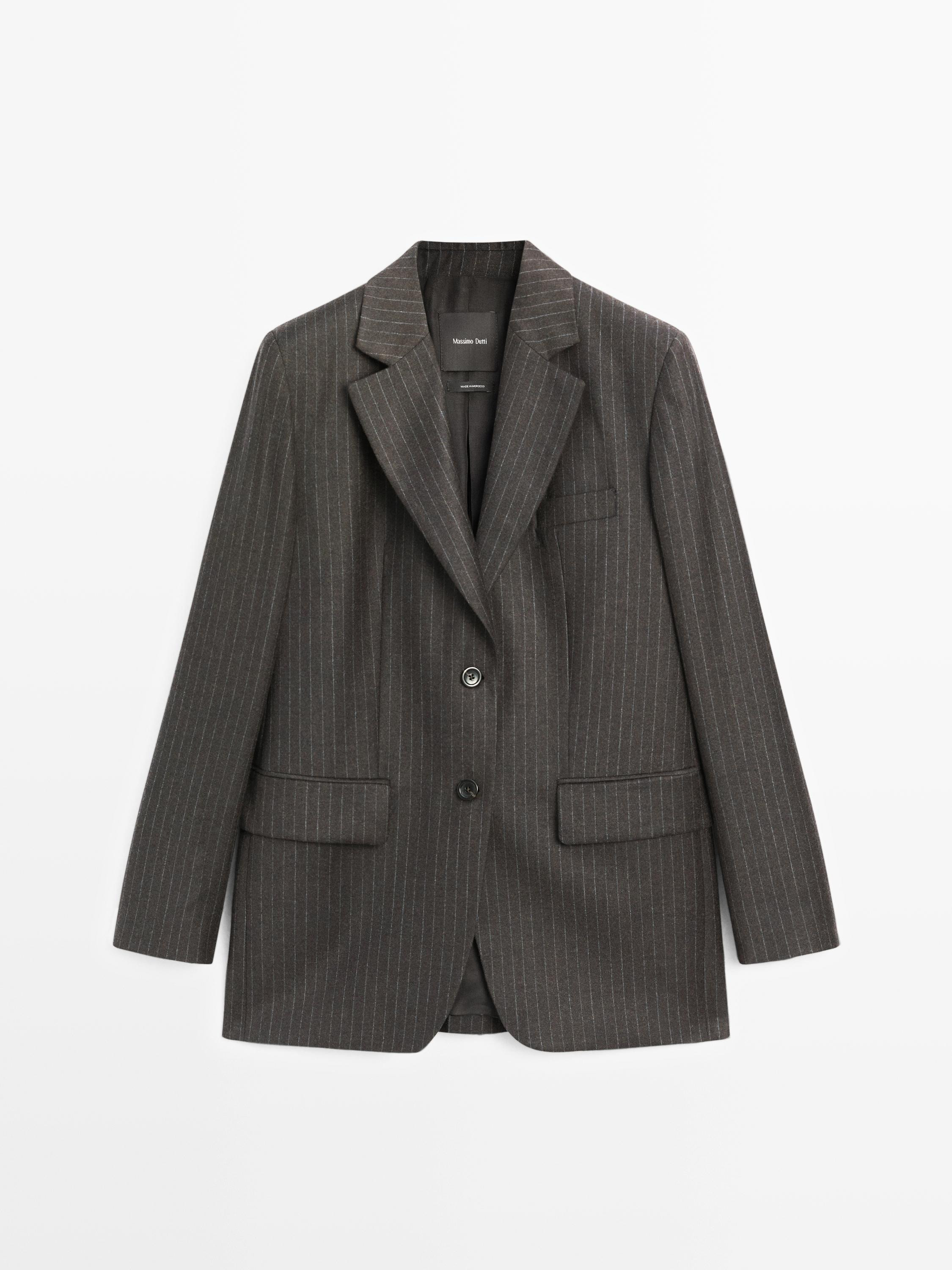 100% wool pinstripe blazer | Massimo Dutti UK