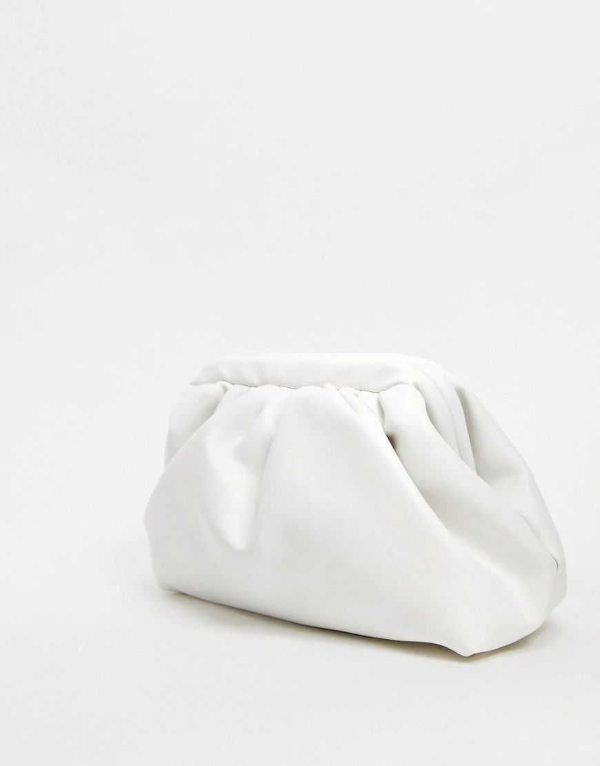 My Accessories London slouchy pillow clutch in white | ASOS (Global)