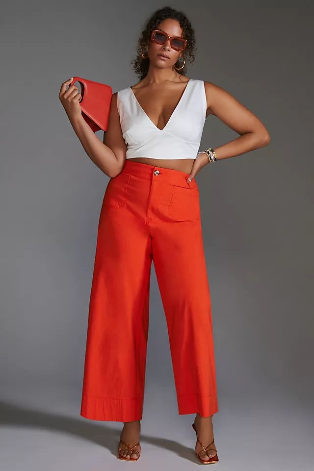 Maeve The Colette Cropped Wide-Leg Pants | Anthropologie (US)