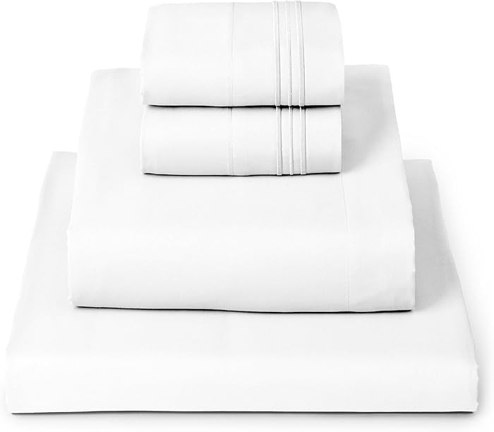 Mellanni King Sheets Set - 4 PC Iconic Collection Bedding - Hotel Luxury, Extra Soft, Cooling Bed... | Amazon (US)