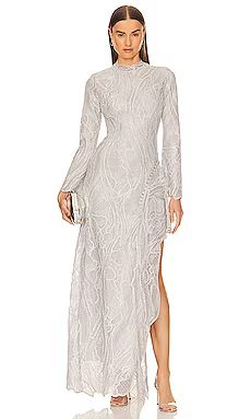 SIMKHAI Alda Gown in Silver from Revolve.com | Revolve Clothing (Global)
