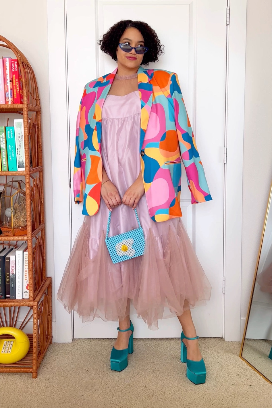 Susan Alexandra 
NA-KD Blazer
Patterned Blazer
Tulle Dress
Lilac Midi Dress
Midi Dress
Egg Purse
Egg Bag
Platform Heels
Steve Madden Heels
Free People Heels
Layering 
Maximalist Outfit 
Kika Vargas
Kika Vargas for Target 
Glamorous Tulle Layer
Tulle Dress
Miu Miu Sunglasses
Designer Sunglasses

#LTKstyletip #LTKshoecrush #LTKitbag