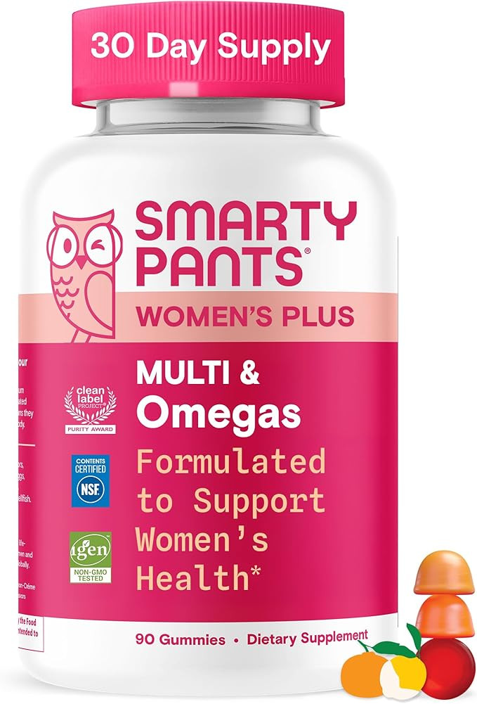 Amazon.com: SmartyPants Women's Multivitamin Gummies, Omega 3 DHA/EPA, Methylfolate, CoQ10, Vitam... | Amazon (US)