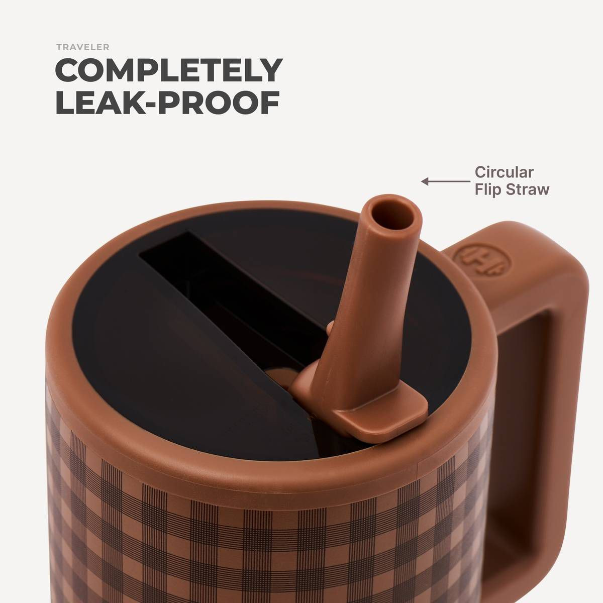 HydroJug 20oz Traveler Straw Tumbler Rust Plaid | Target