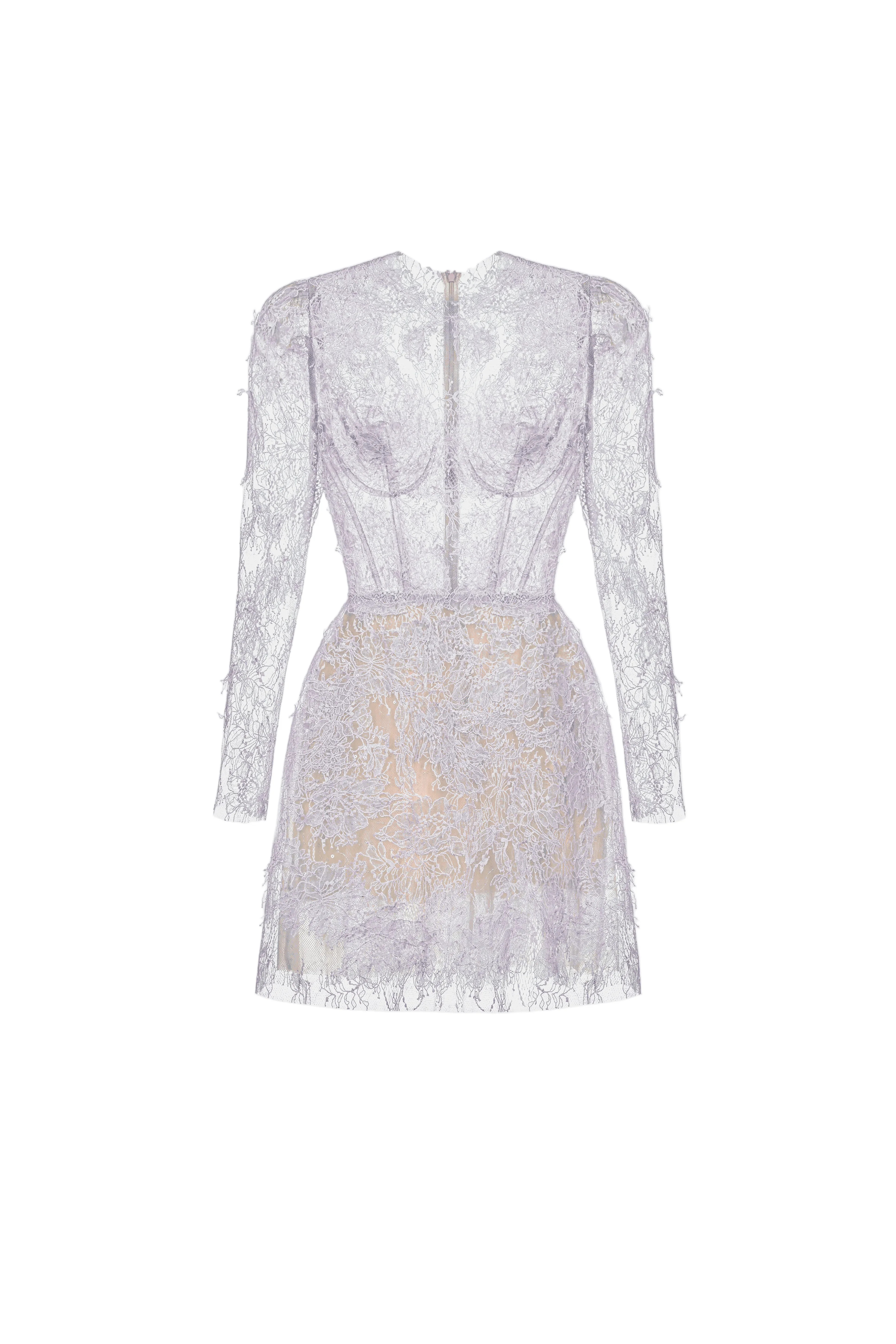 BABY VIOLET BEADED LACE MINI DRESS | Montsand | CULT MIA | CULT MIA UK LTD