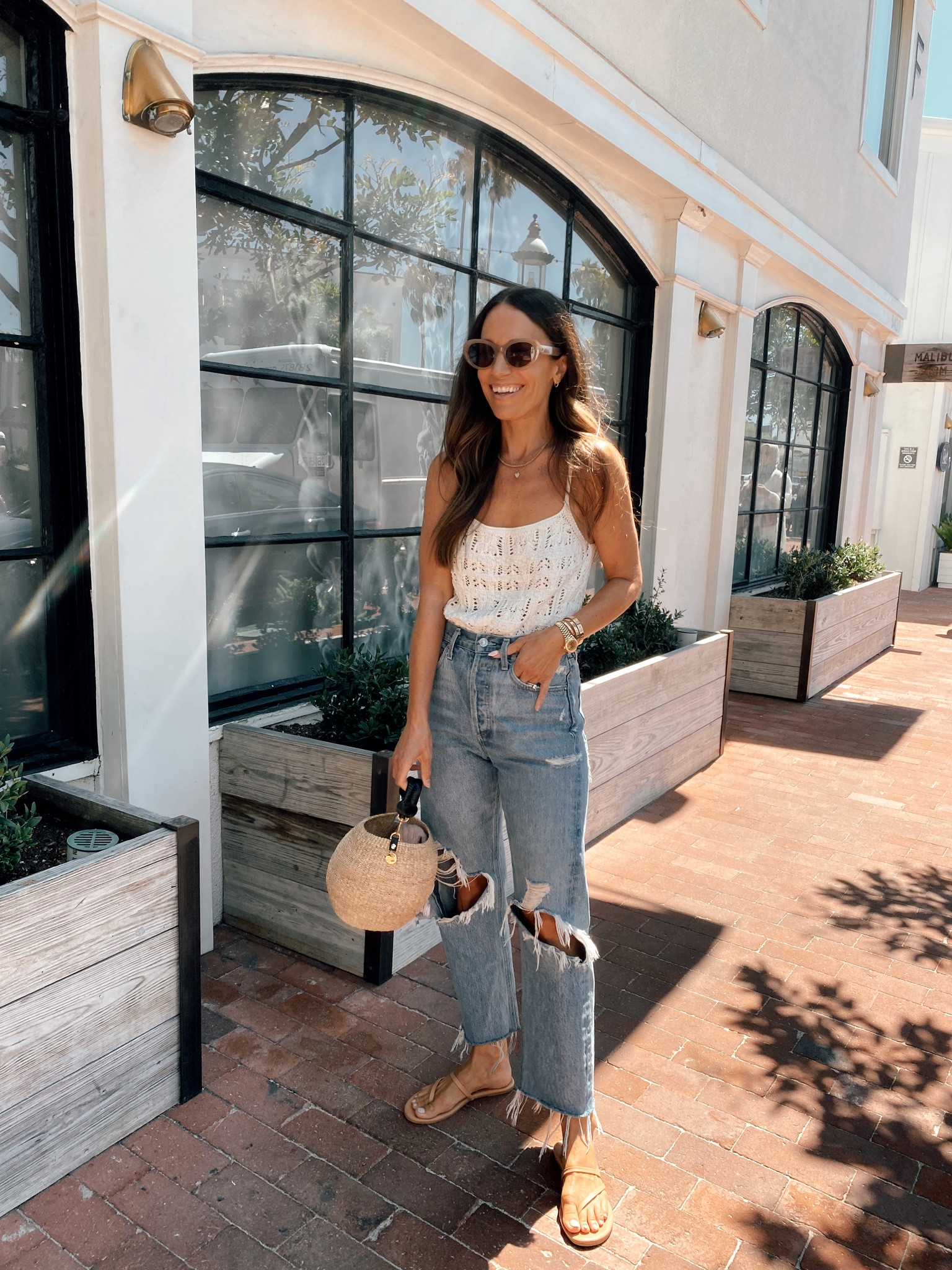 Summer outfit 
Crochet top
90’s fit high waisted jeans (recommend sizing down 2 sizes as they run big) 

#LTKstyletip