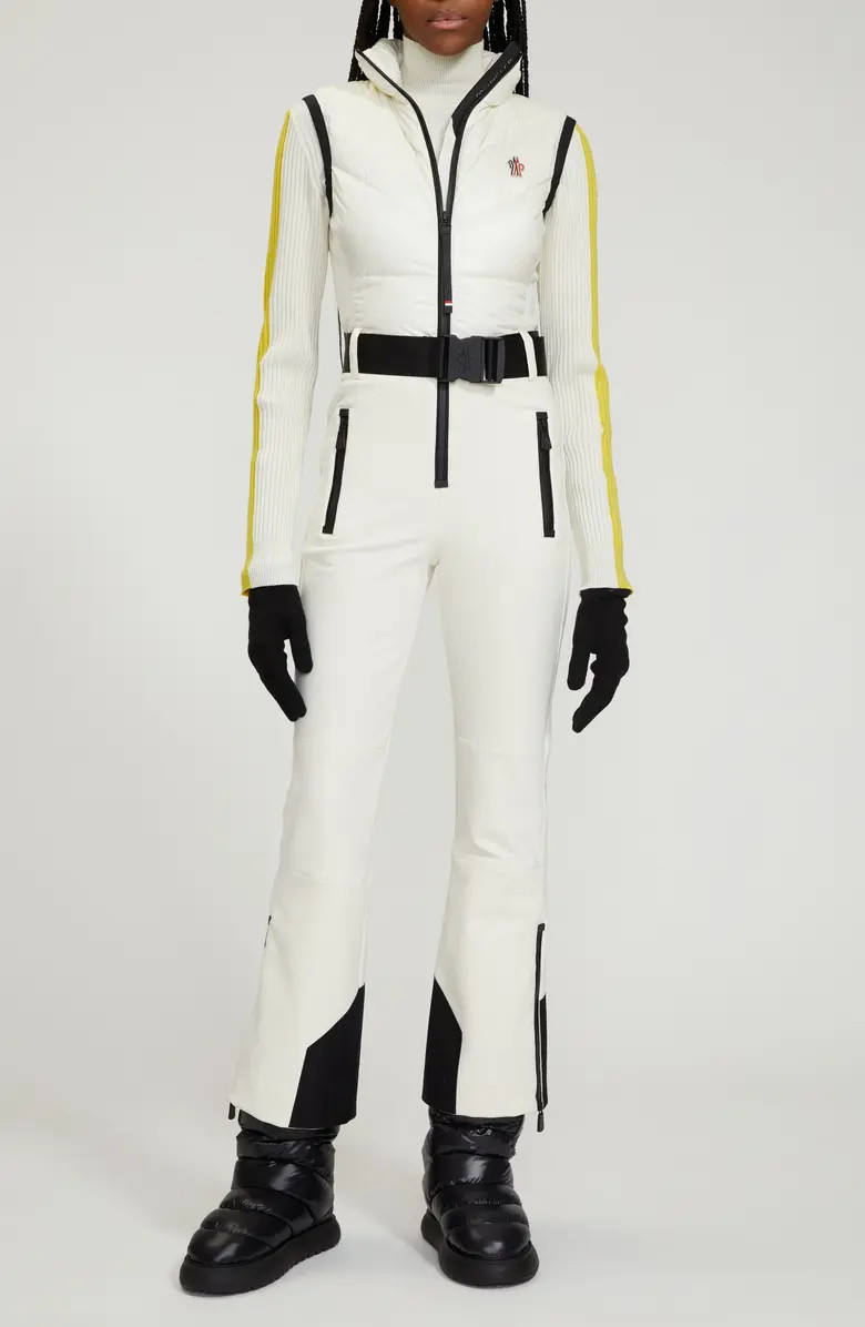 Water Repellent Mixed Media Ski Jumpsuit | Nordstrom