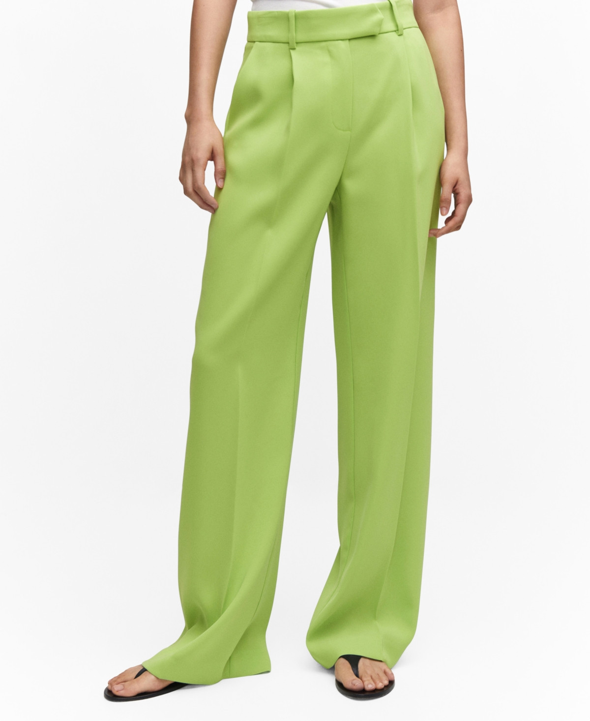 Mango Women's Wideleg Pleated Pants | Macys (US)