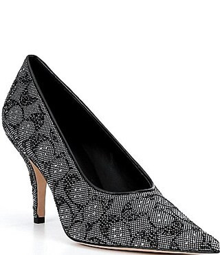 COACH Daisy Crystal Signature Jacquard High Heel Pumps - 10 | Dillard's