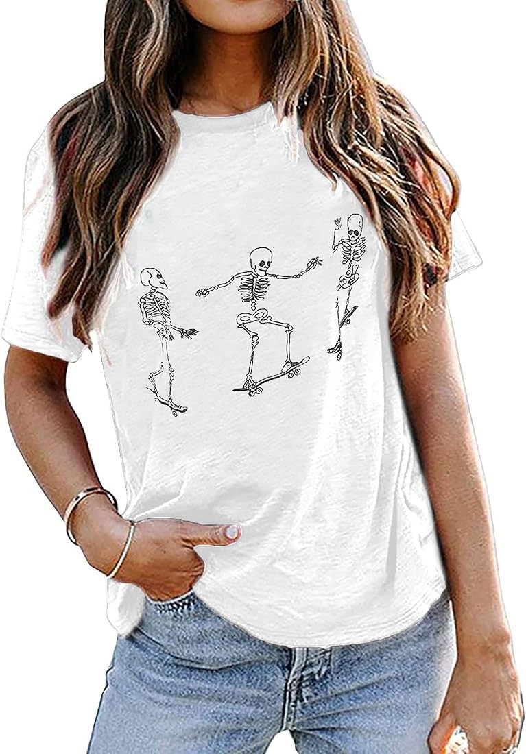 Avanova Womens Graphic Tees Funny Novelty Short Sleeve T-Shirts Vintage Tops Casual Tunic | Amazon (US)