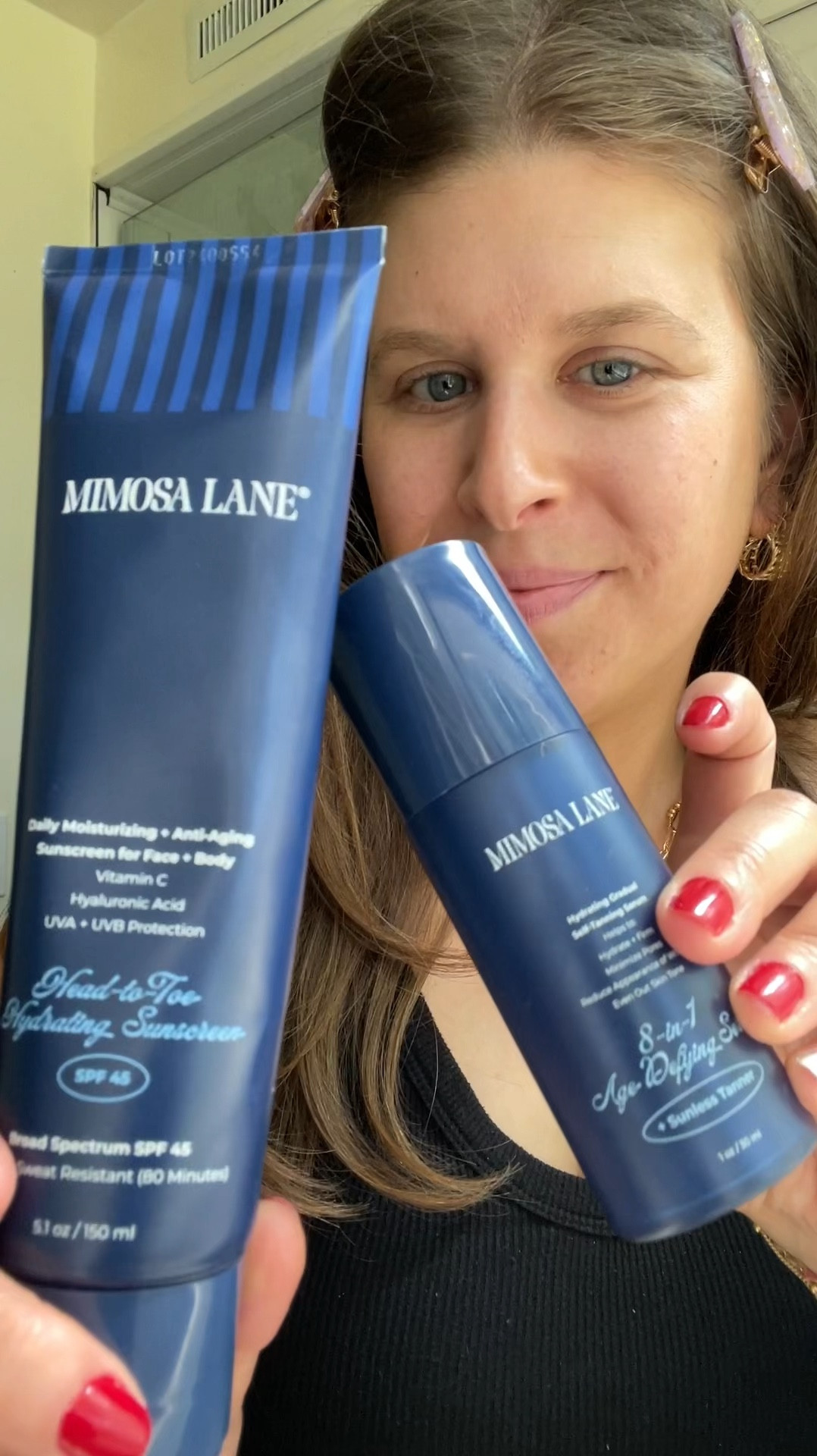 I’ve been using these new products from @mimosa.lane & loving them! The 8 in 1 age defying serum is amazing! I love that it doubles as skincare & a self tanner. It hydrates my skin, helps with signs of aging, & gives me such a nice glow. I use it morning and night after cleansing my skin. The head to toe hydrating sunscreen has been perfect for all the summer activities! I love that I can use it on my face & my body. It blends so well, leaving no white cast, & leaves my skin feeling hydrated. These are a must have in my skin care routine! #ad #mimosalane



#LTKFindsUnder100 #LTKBeauty #LTKSeasonal