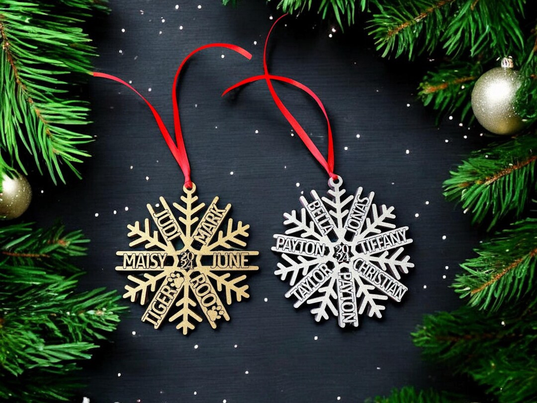 Grandkid Names Christmas Ornament, Family Christmas Ornament With Names, Personalized Ornament, G... | Etsy (US)