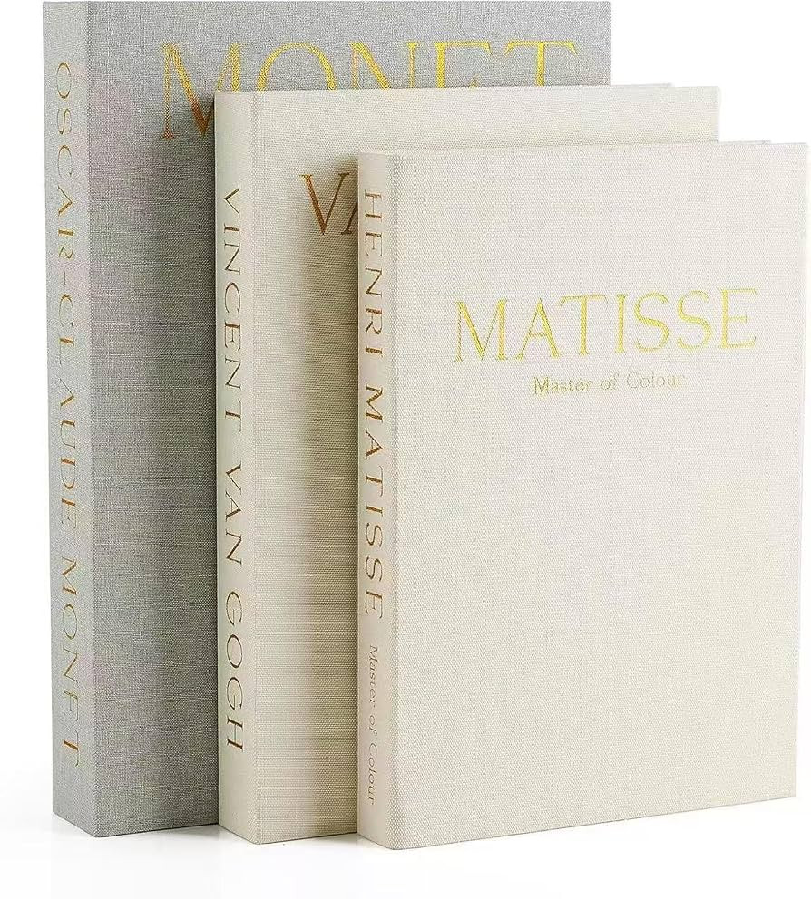 kroucoco Decorative Faux Books - Set of 3 Linen Storage Boxes for Coffee Table, Bookshelf & Home ... | Amazon (UK)