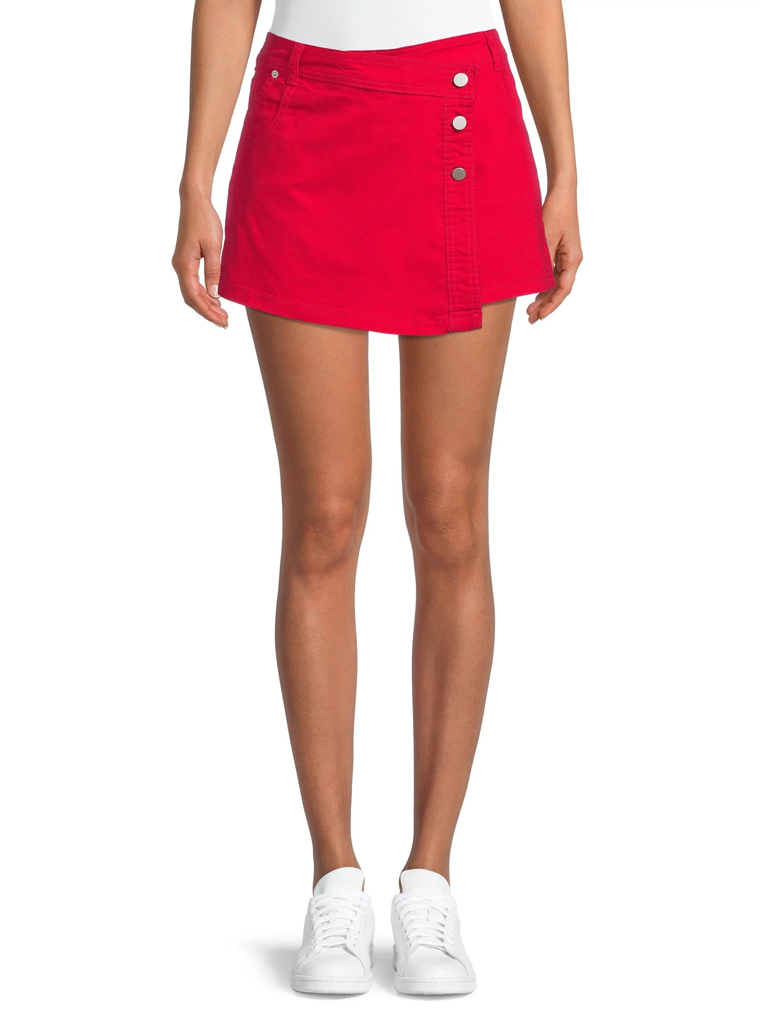 No Boundaries Juniors' Denim Skort - Walmart.com | Walmart (US)