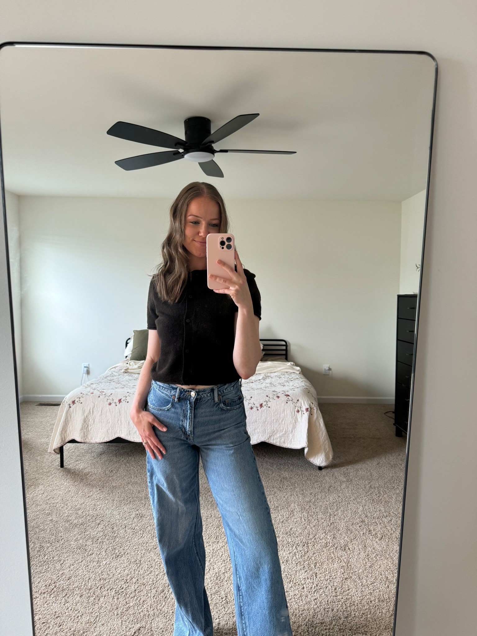 One of my favorite mom spring outfits🫶🏼 can’t go wrong with wide jeans & a cute sweater!  

#mom #outfit #spring #sweater #jeans #americaneagle #h&m #cute 

#LTKBeauty #LTKFindsUnder50 #LTKStyleTip