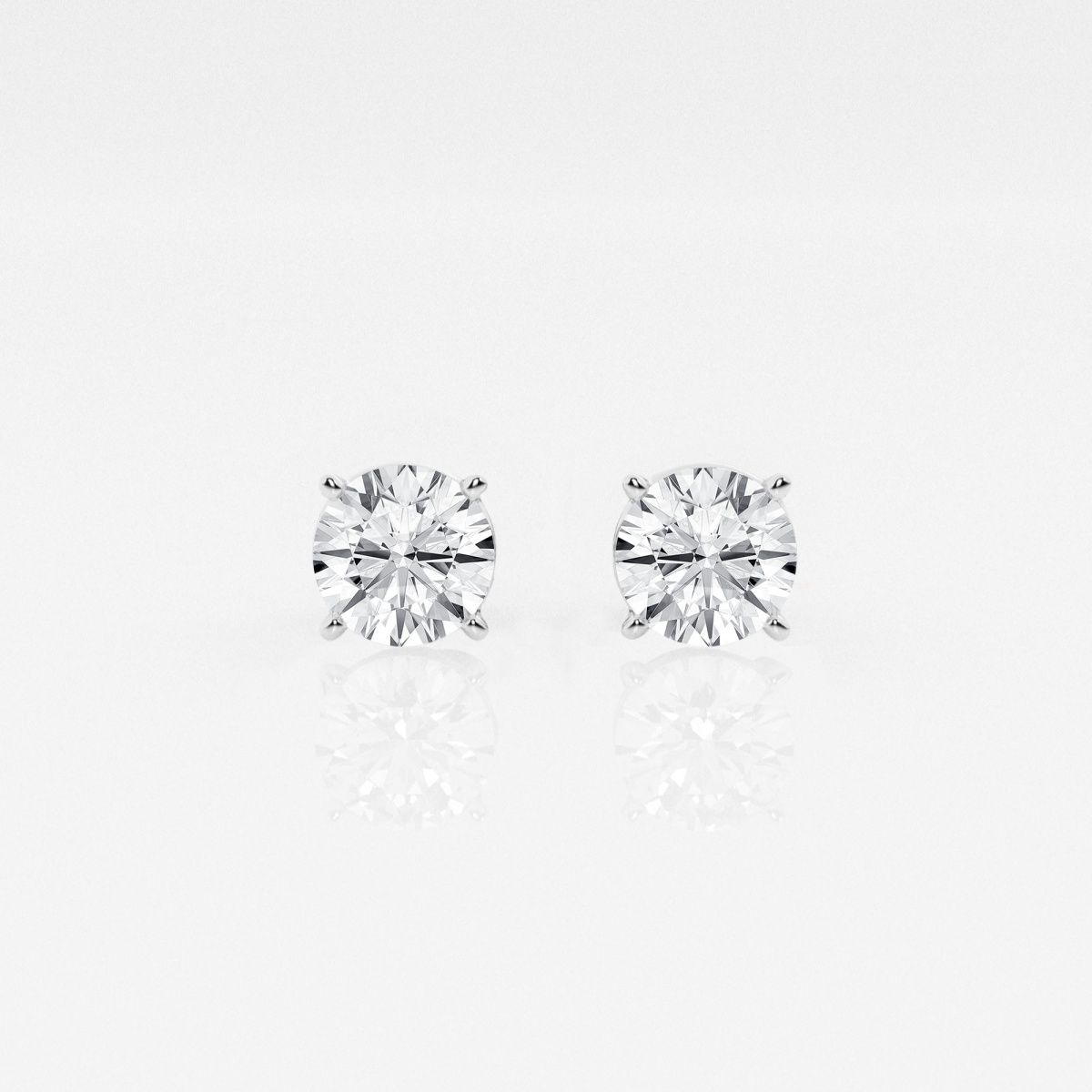 1 ctw Round Near-Colorless (H-I) Lab Grown Diamond Stud Earrings | Grown Brilliance