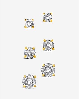 Sterling Forever Cubic Zirconia Stud Earring Boxed Set | Express